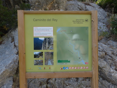 Übersicht der Tour Caminito del Rey
