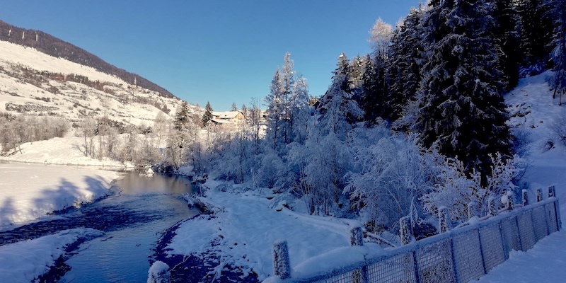 Inn Winterlandschaft